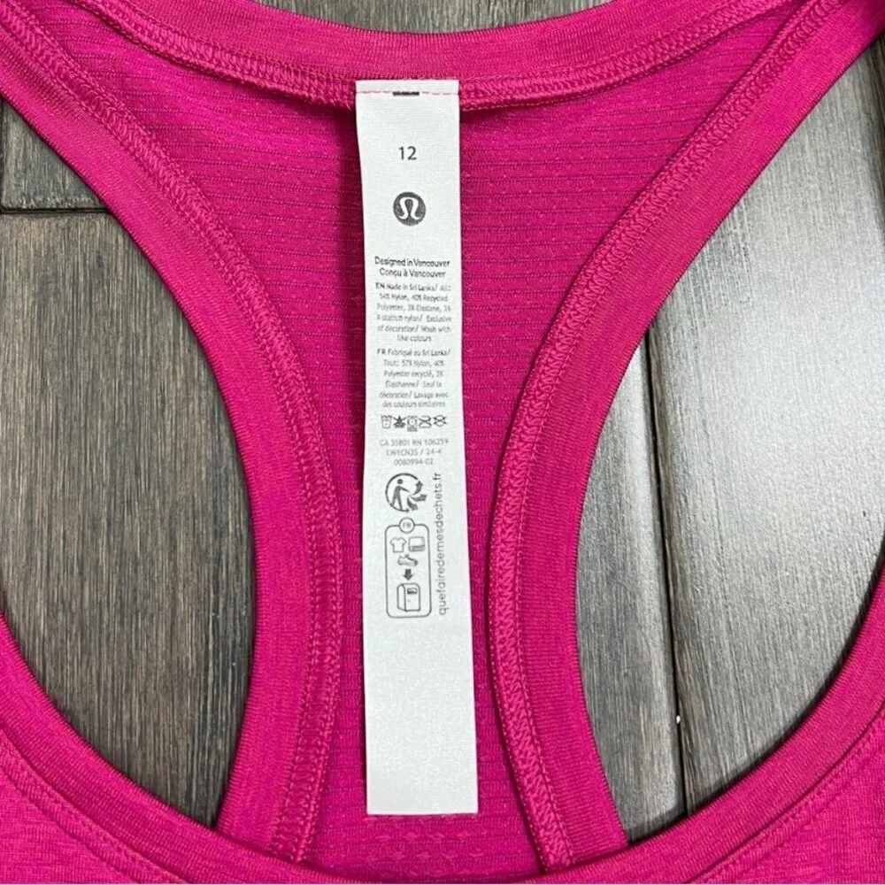 Lululemon NWT Swiftly Tech Racerback 2.0 *Race Length Ripened Raspberry - Picture 7 of 8